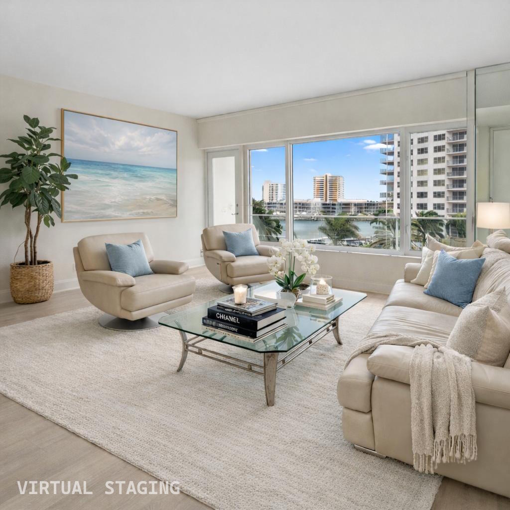 701 East Camino Real, Unit 6C Boca Raton, FL 33432 - Photo 6 of 53 a living room with furniture and a potted plant