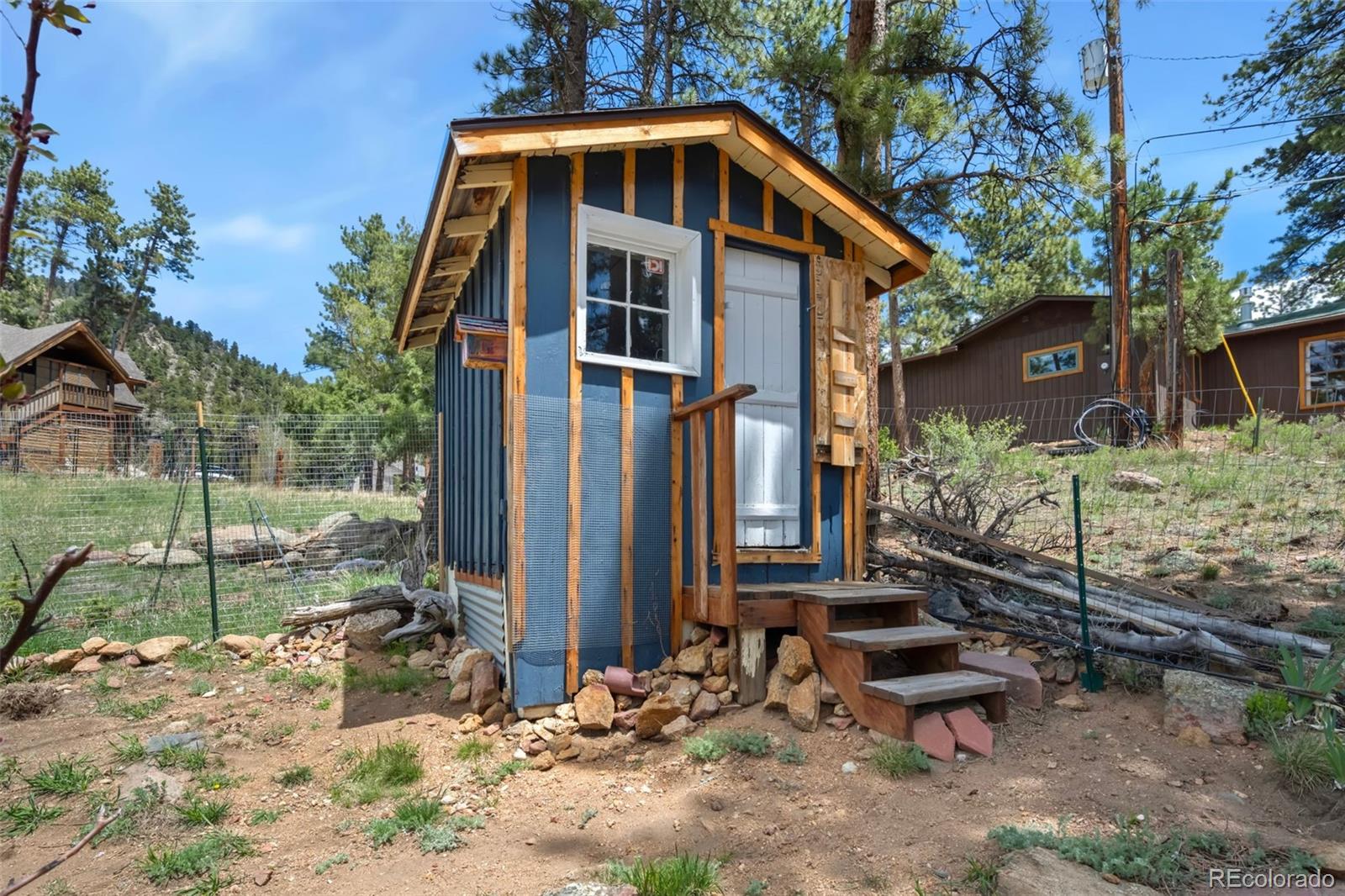 810 Larkspur Road Estes Park, CO 80517 - Photo 37 of 44 a front view of a house with a yard