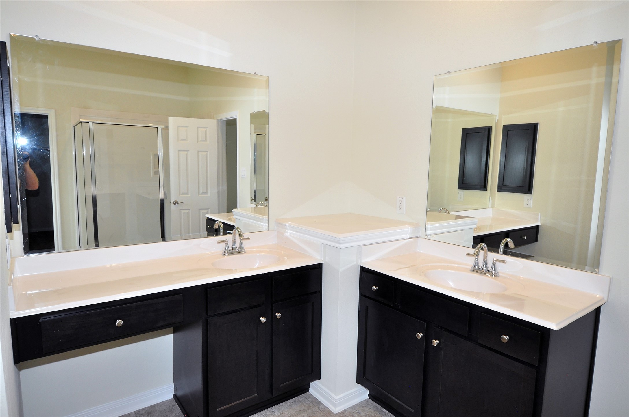 3708 Pedregal Road League City, TX 77573 - Photo 25 of 50 a bathroom with a sink vanity and mirror