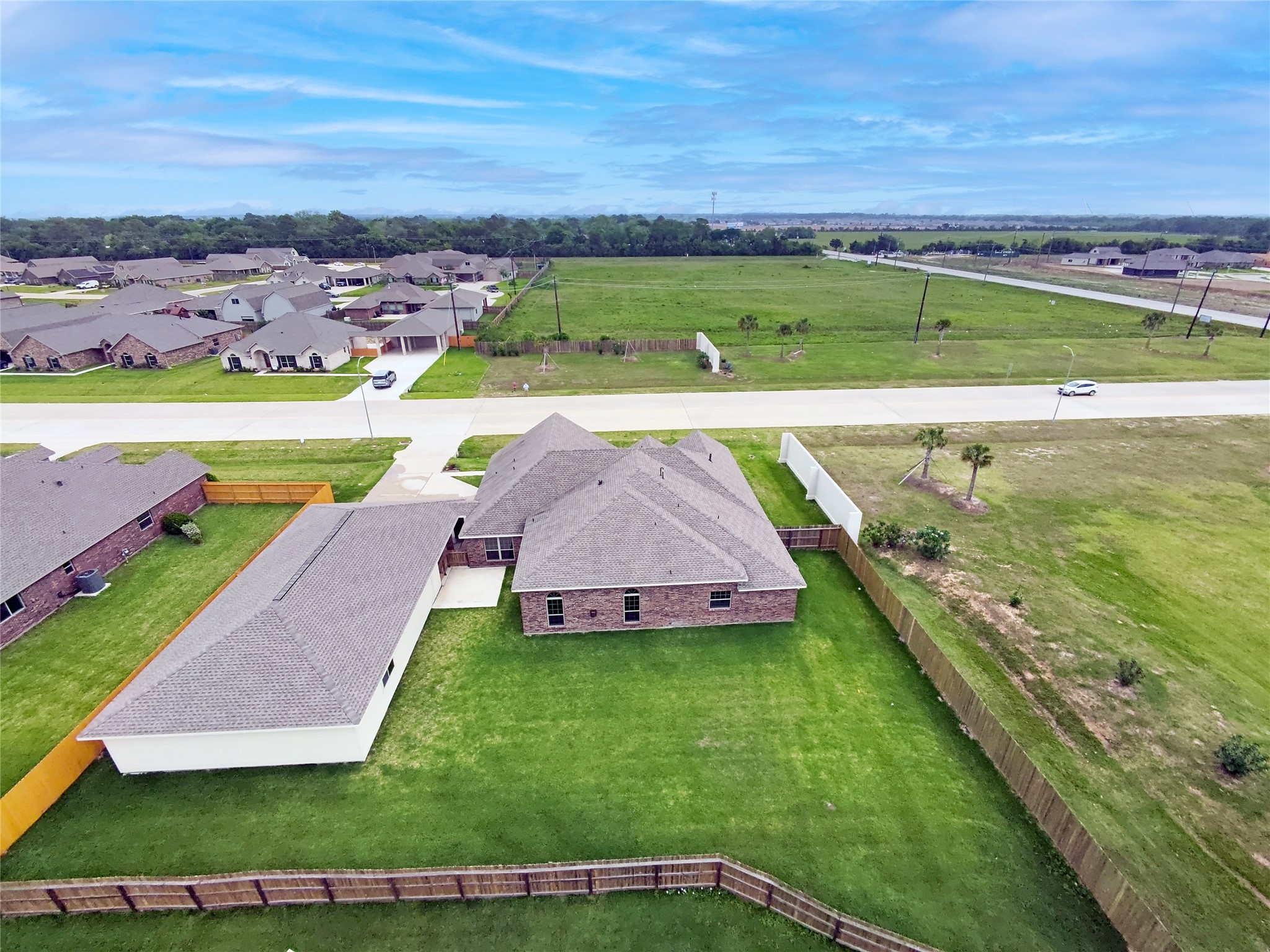 3708 Pedregal Road League City, TX 77573 - Photo 45 of 50 an aerial view of a house with a garden
