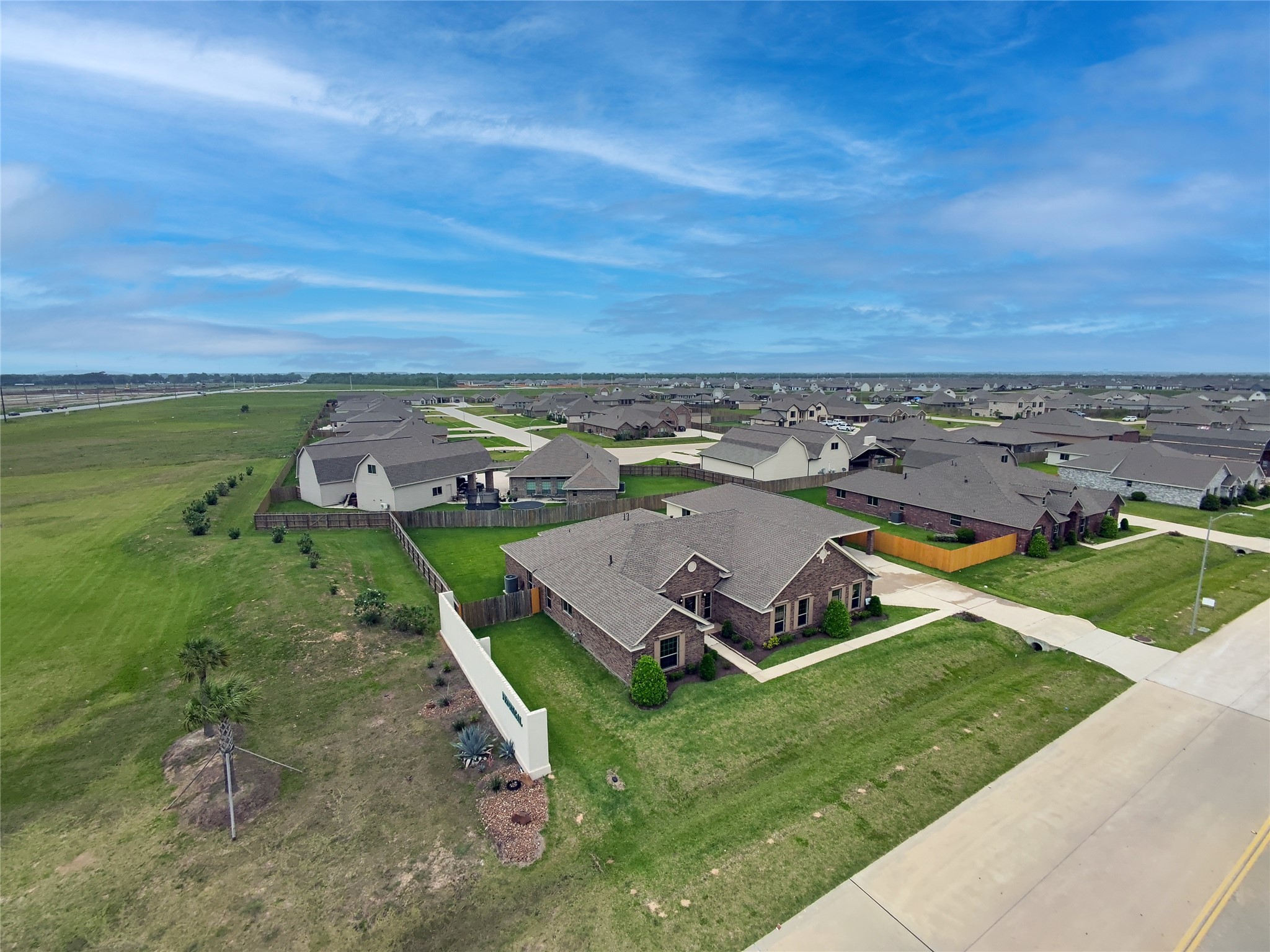 3708 Pedregal Road League City, TX 77573 - Photo 6 of 50 an aerial view of a house with a garden