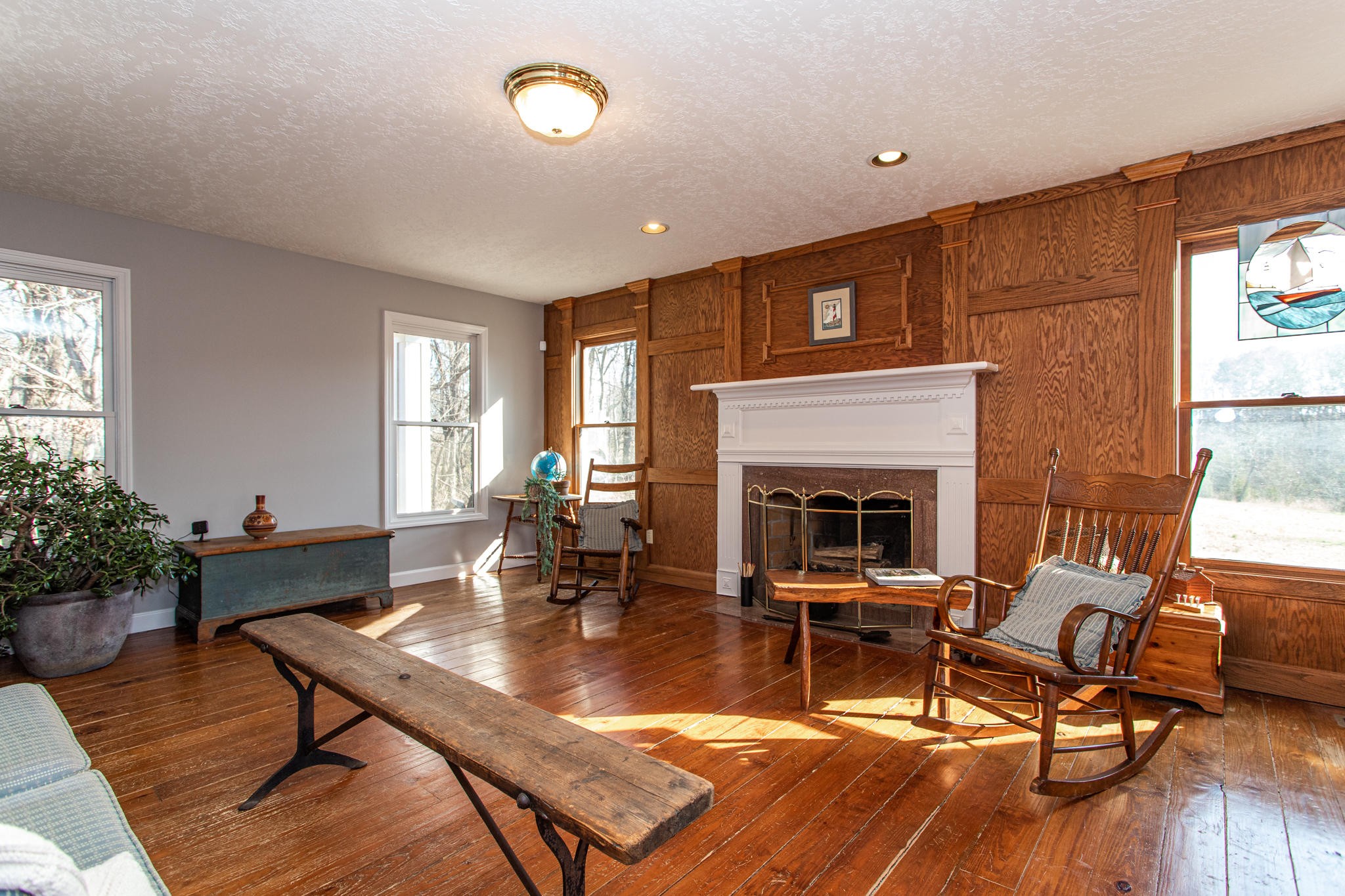 8026 Wood Road Corryton, TN 37721 - Photo 5 of 40 a living room with furniture and a fireplace