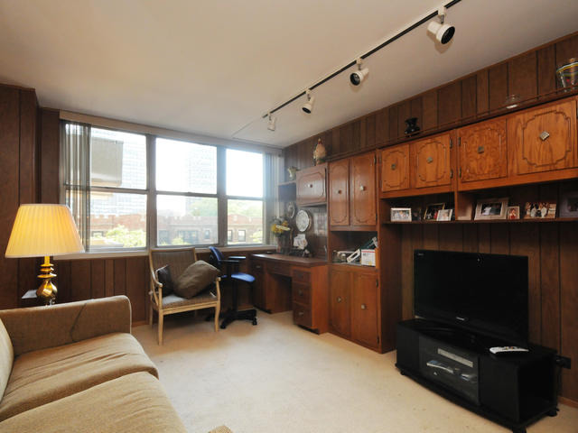 6301 North Sheridan Road, Unit 4O Chicago, IL 60660 - Photo 6 of 10 a living room with furniture a window and a flat screen tv