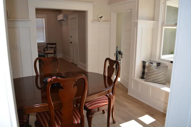 a view of a backyard of the house