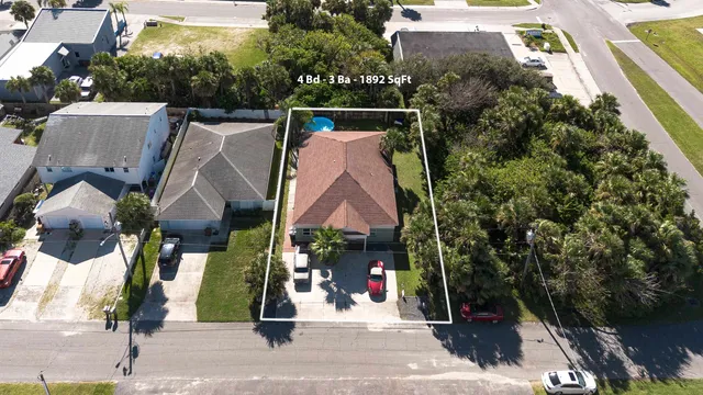 an aerial view of multiple house