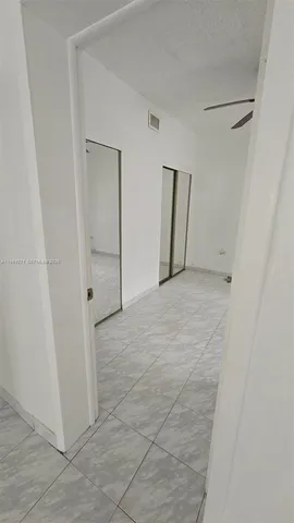 an empty room with closet