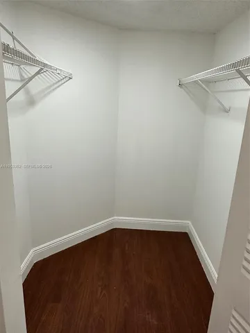 a view of small space with racks on the wall