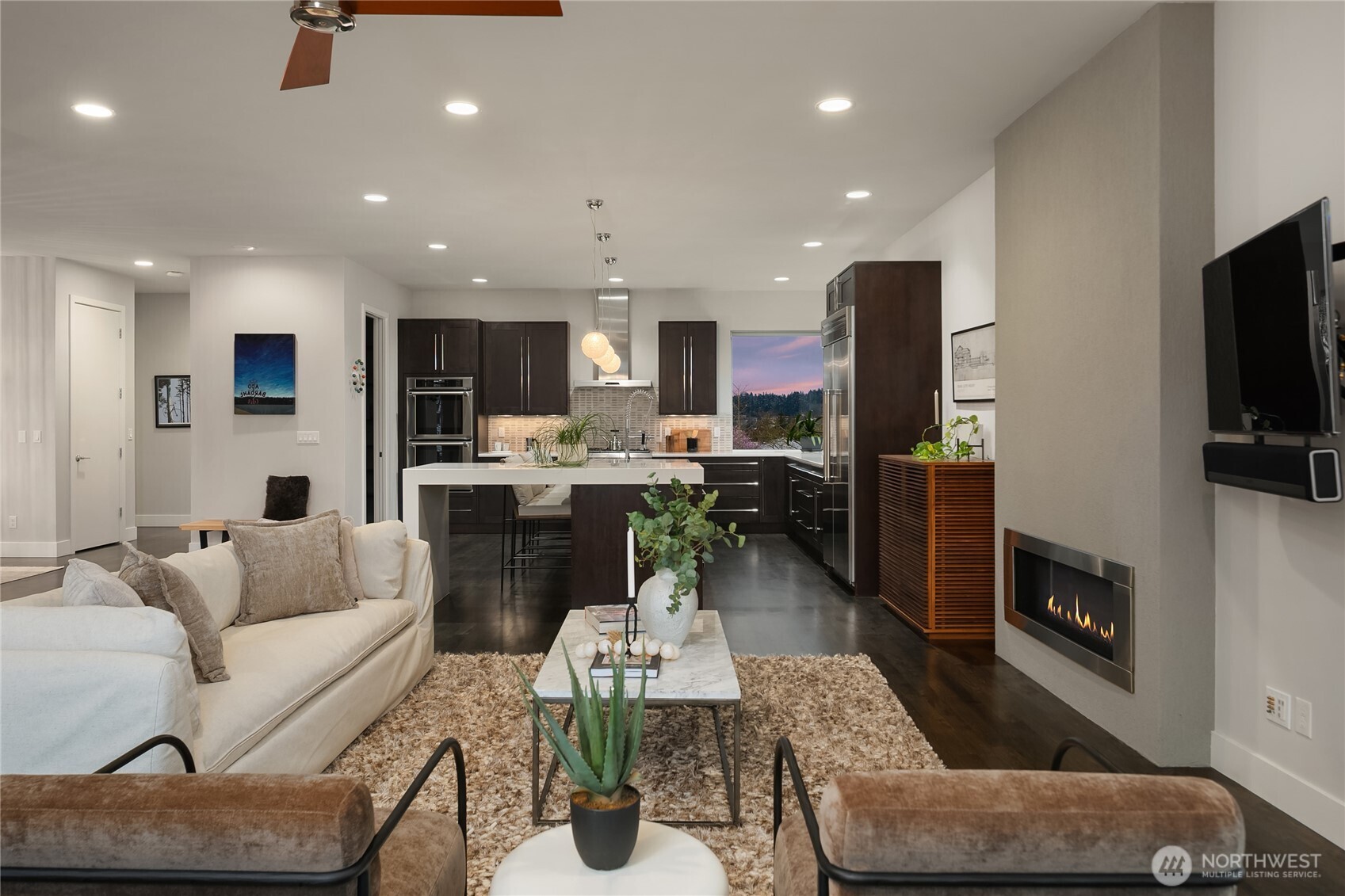 3501 Northwest 67th Street Seattle, WA 98117 - Photo 16 of 40 a living room with furniture and a flat screen tv