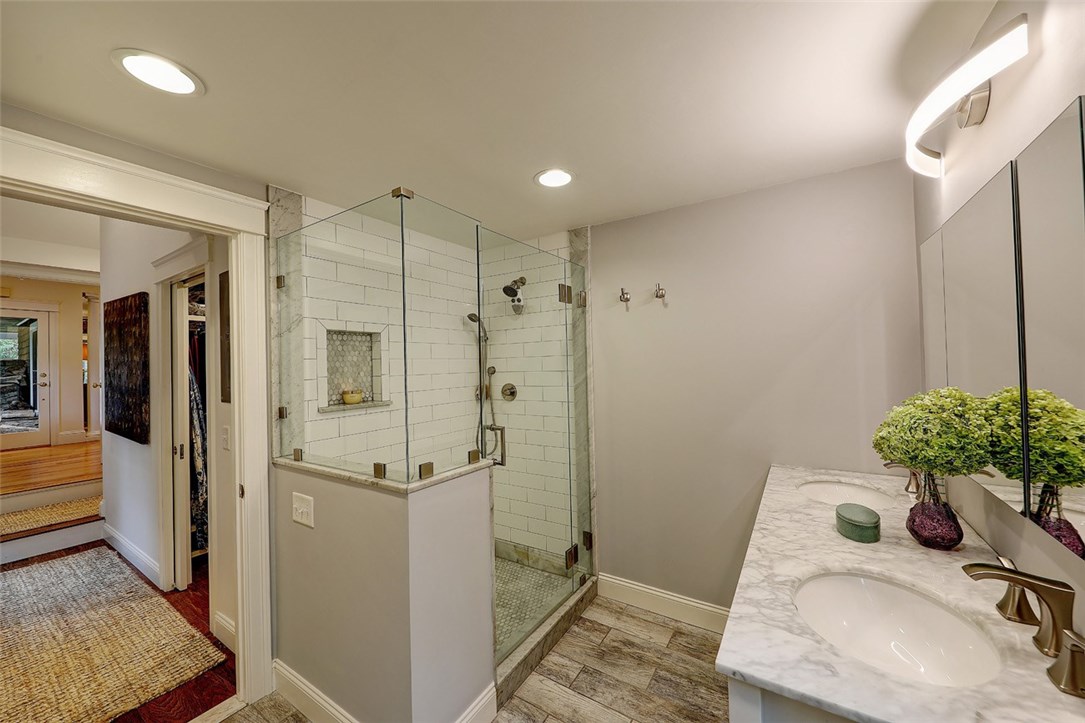 83 Rumstick Road Barrington, RI 02806 - Photo 14 of 28 Primary Bath with Marble Counters and Separate Shower