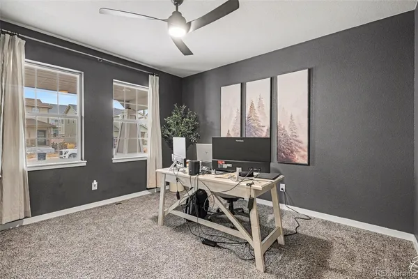 a room with furniture and window
