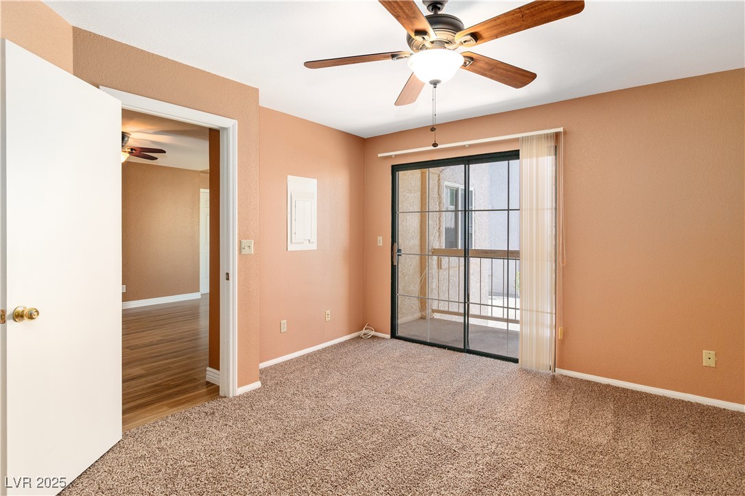 1948 Las Palmas Lane, Unit 277 Laughlin, NV 89029 - Photo 32 of 71 Second Bedroom with a ceiling fan and carpet