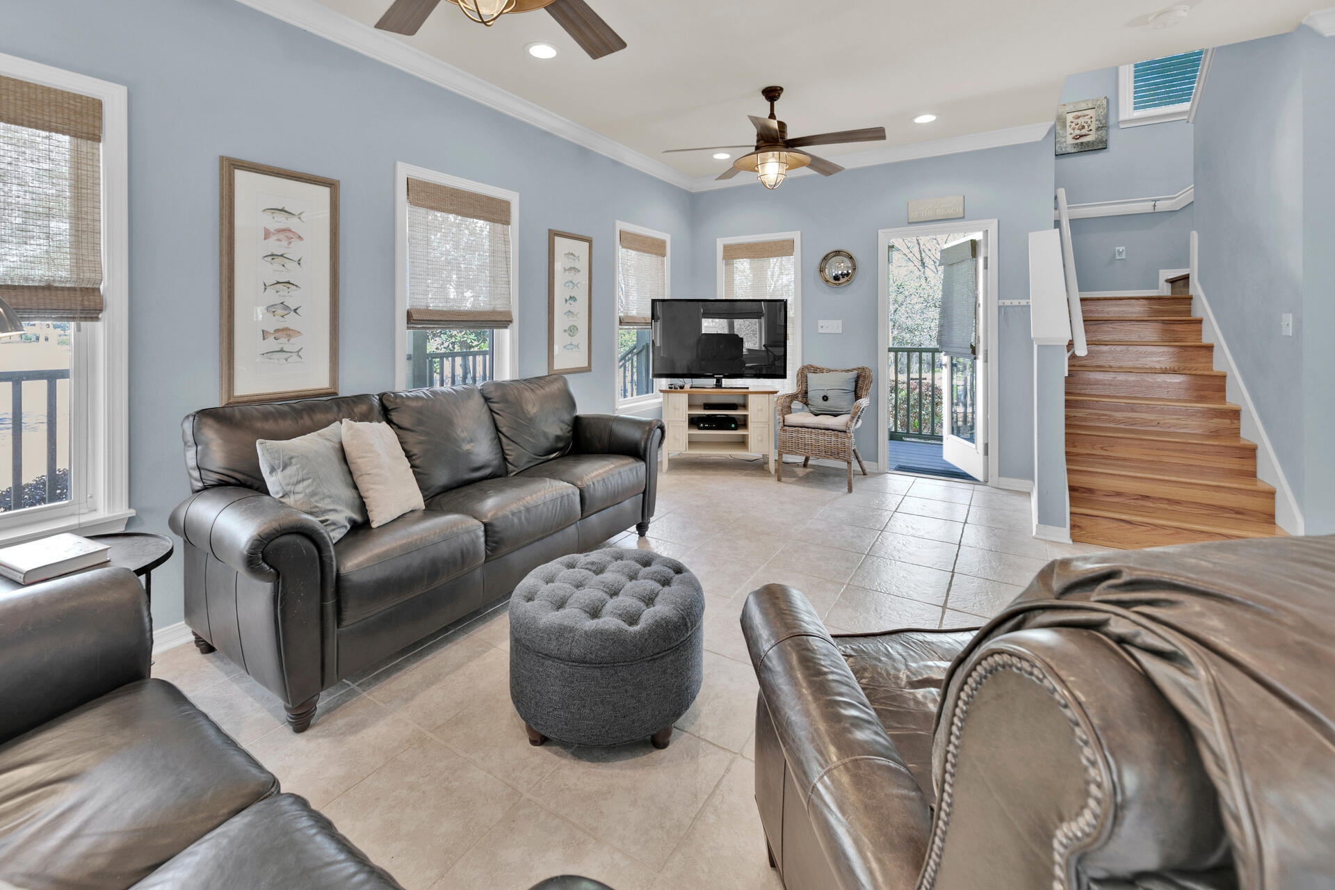 183 Hidden Lake Way Santa Rosa Beach, FL 32459 - Photo 6 of 50 a living room with furniture and a fireplace
