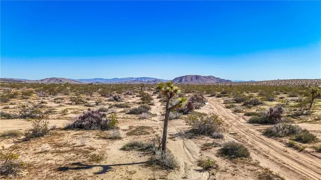 a view of a road with a building in the background