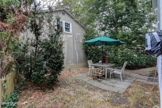 a table and chairs in patio