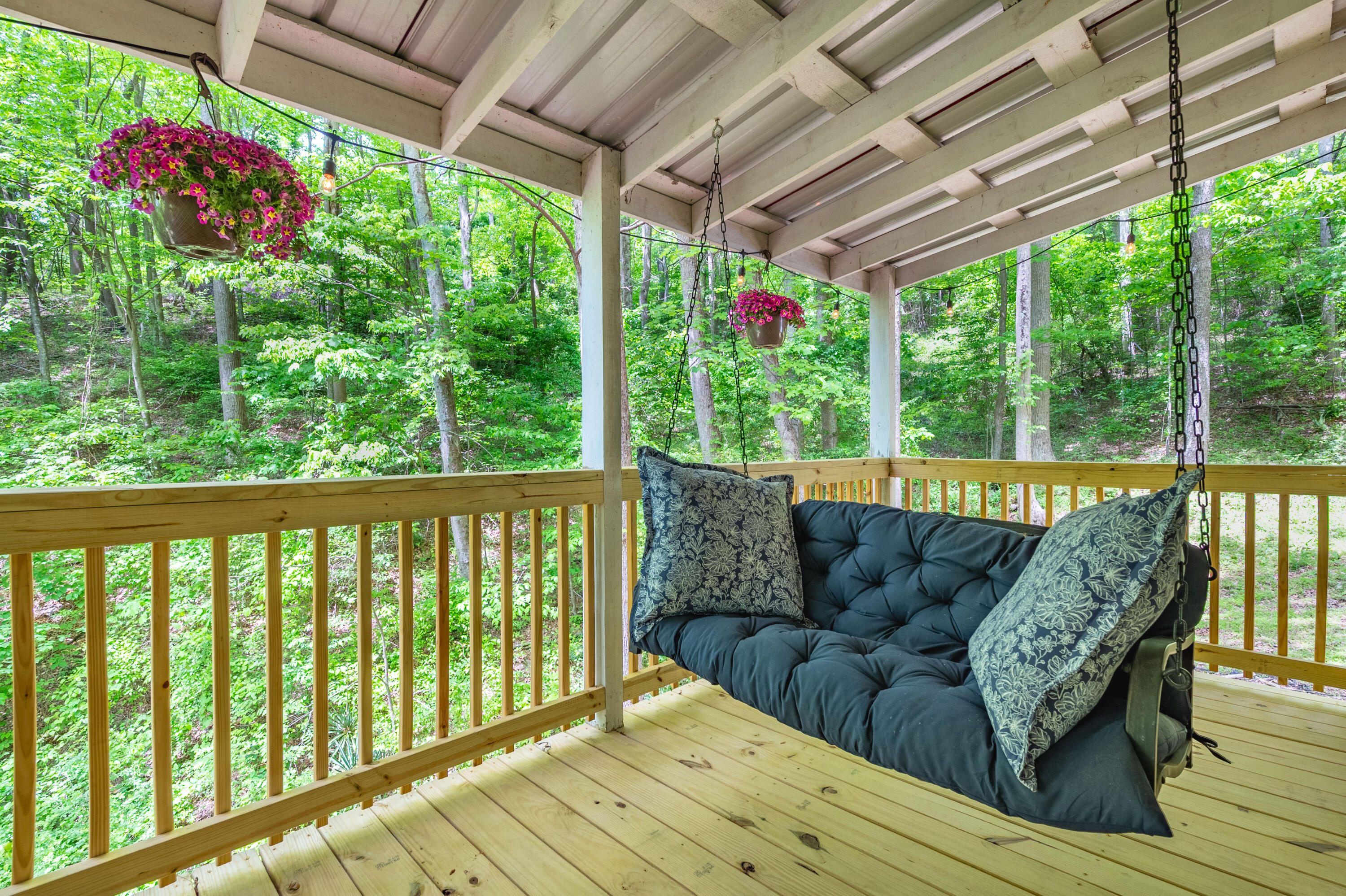 57 Buck Fever Lane Cana, VA 24317 - Photo 7 of 48 a balcony with furniture and garden view