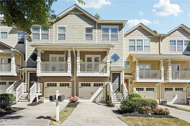 a front view of a residential houses