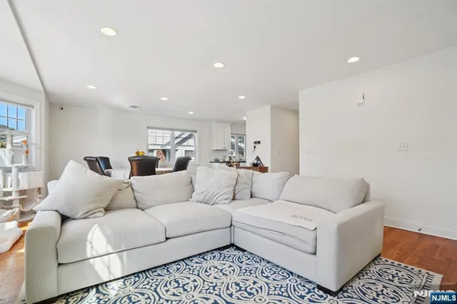 a living room with furniture and a couch
