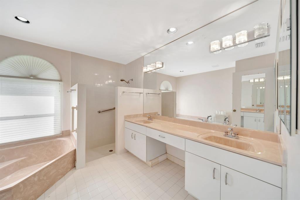 8507 Northwest 83rd Street Tamarac, FL 33321 - Photo 29 of 45 Master Bathroom With Step-Down Shower - Oversized Bathtub - Dual Sinks