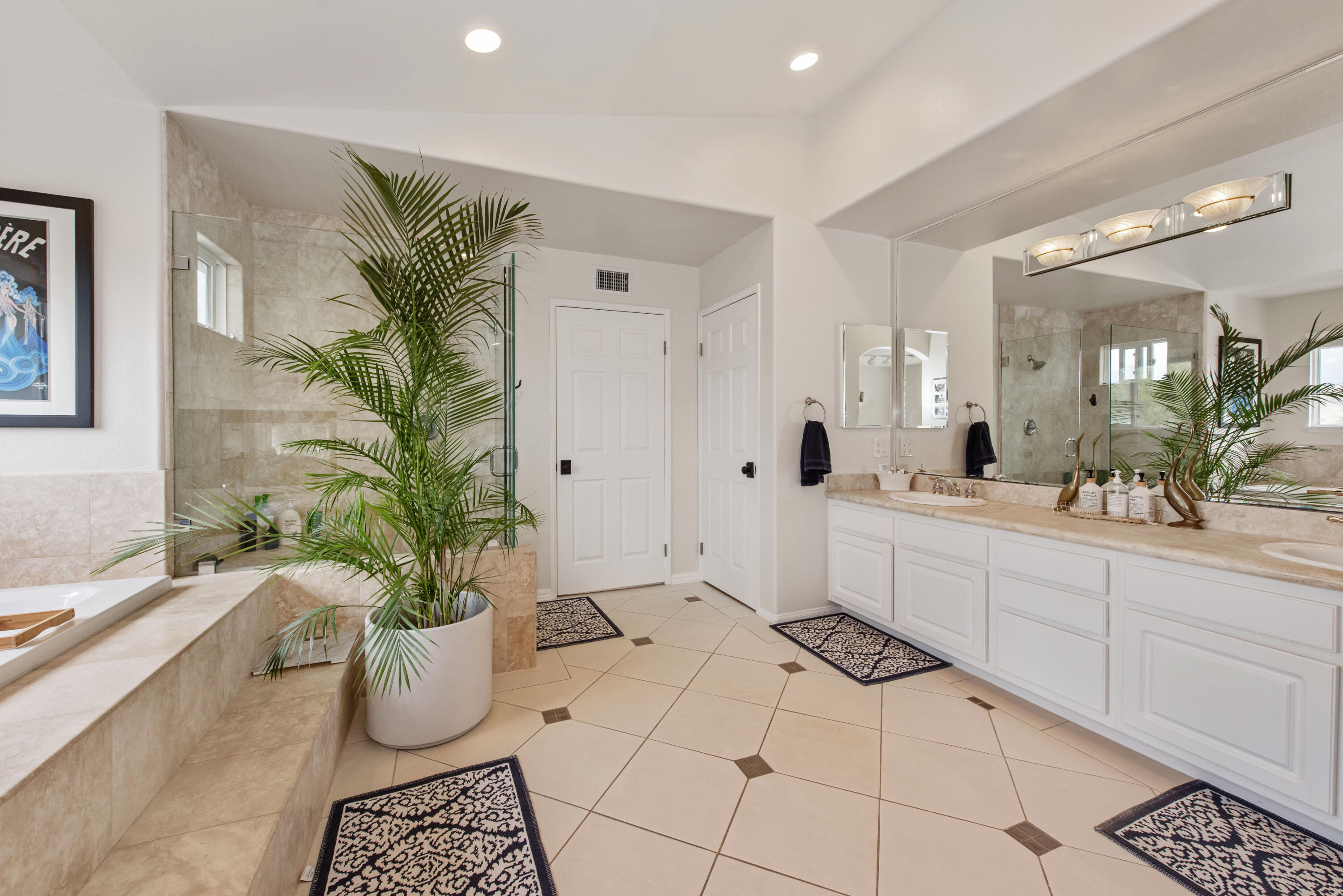 7906 Winchester Circle Goleta, CA 93117 - Photo 13 of 26 a spacious bathroom with a potted plant and a sink