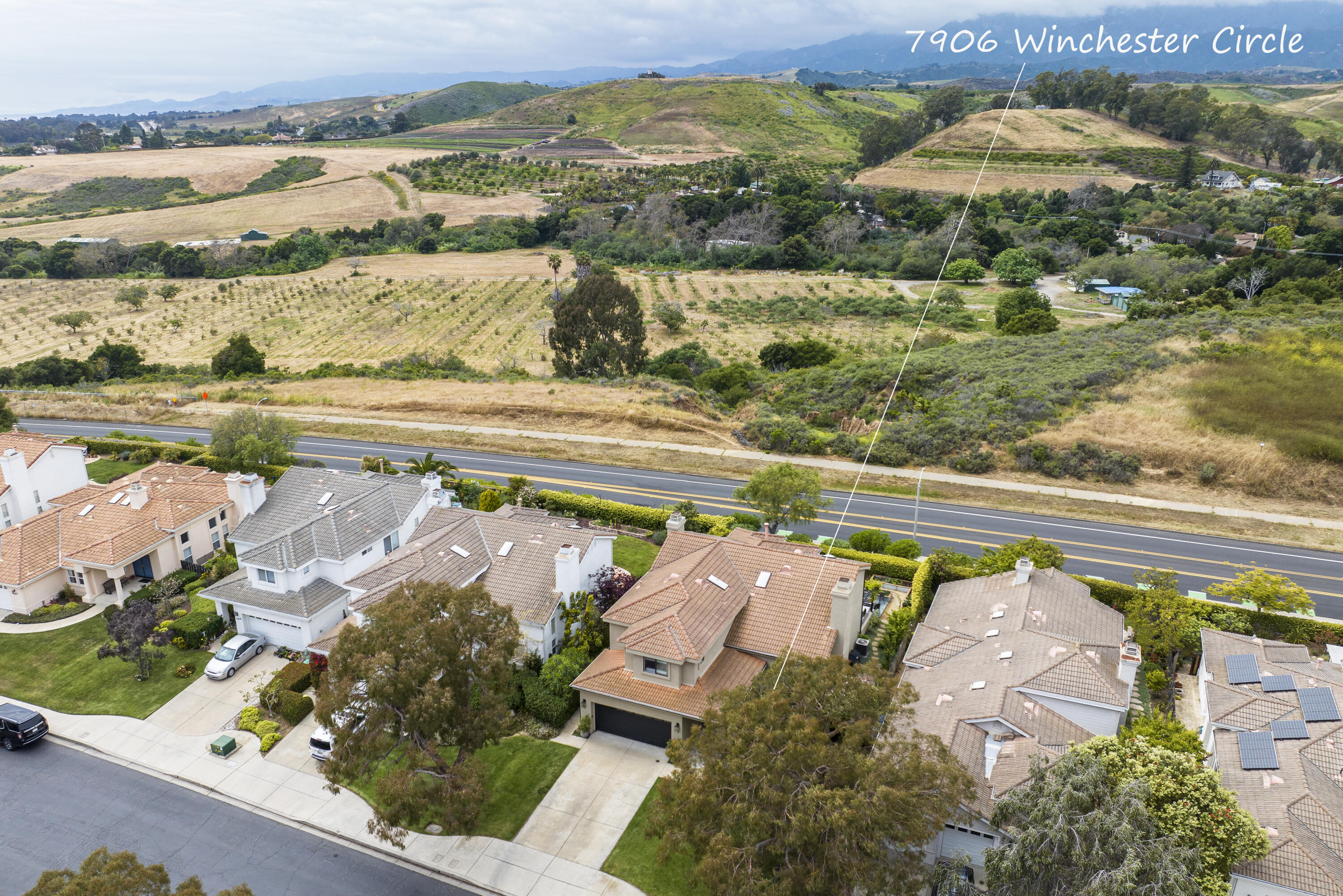 7906 Winchester Circle Goleta, CA 93117 - Photo 24 of 26 an aerial view of a house with a ocean view