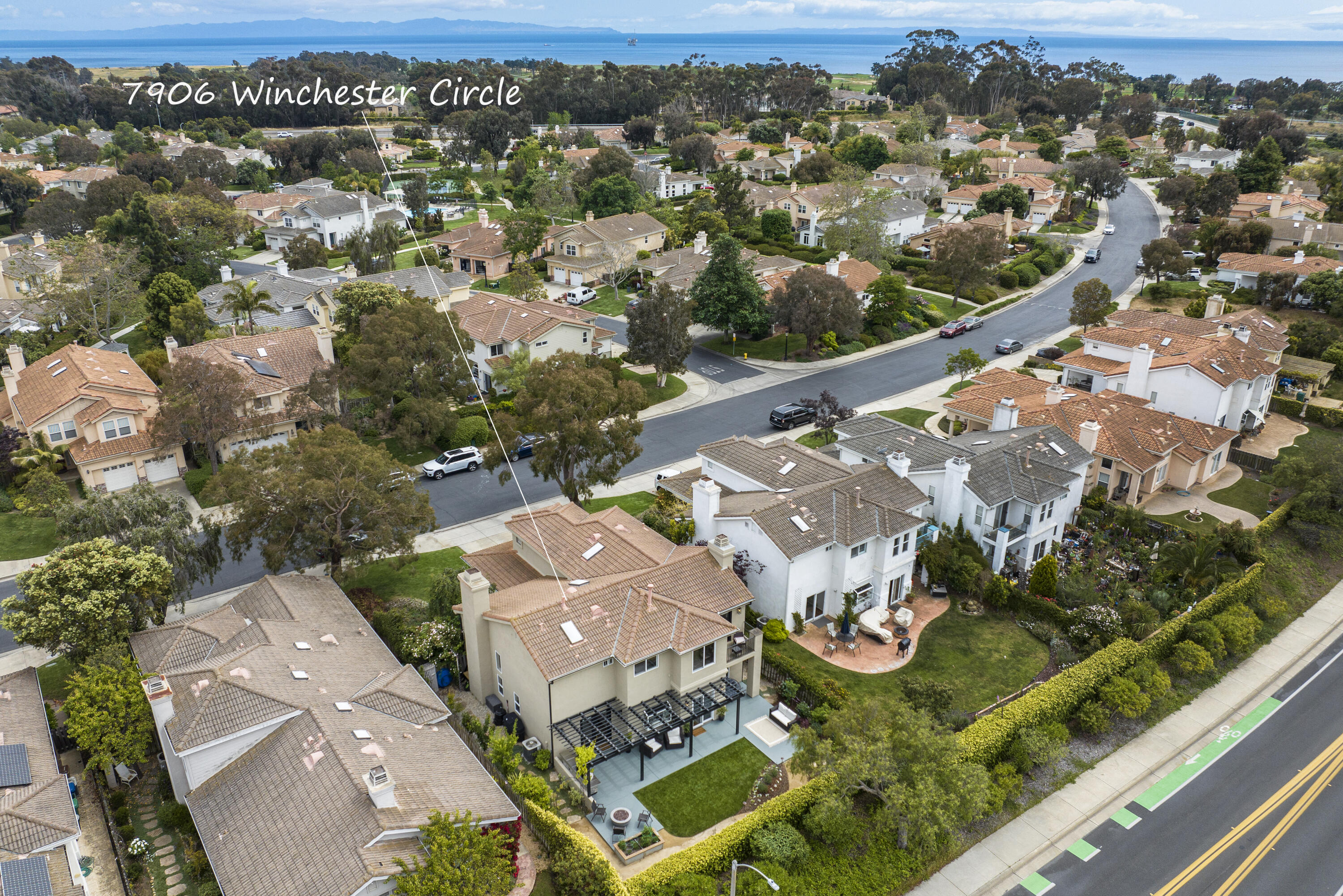 7906 Winchester Circle Goleta, CA 93117 - Photo 25 of 26 an aerial view of residential houses with city view