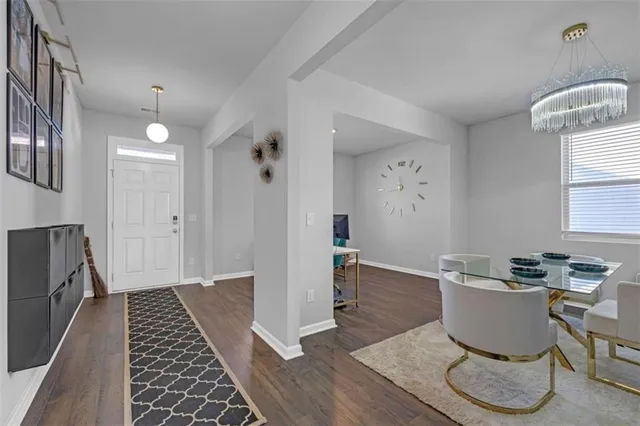 a room with furniture and a window