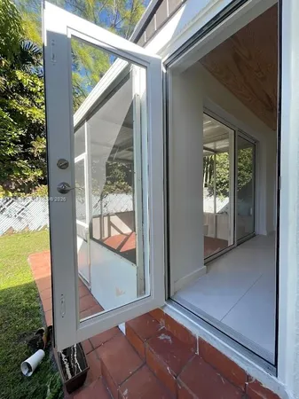 a view of an front door