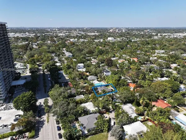 an aerial view of multiple house