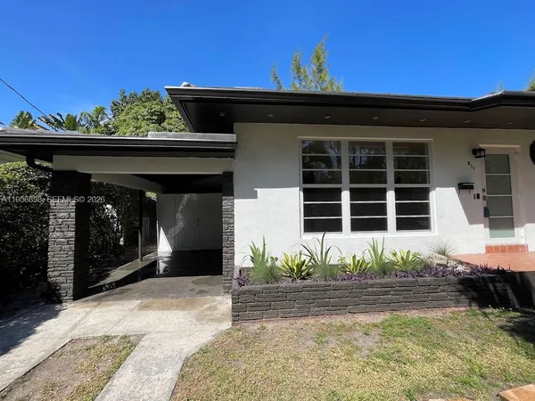 a front view of a house