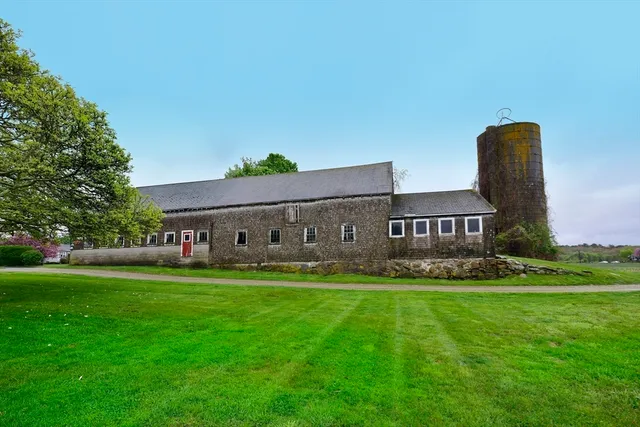 a garden view with a sitting space