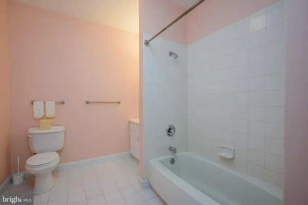 a bathroom with a toilet and a bathtub