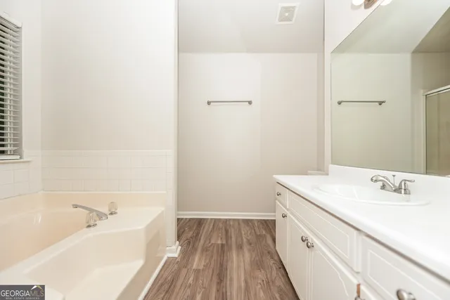 a bathroom with a sink and a bathtub