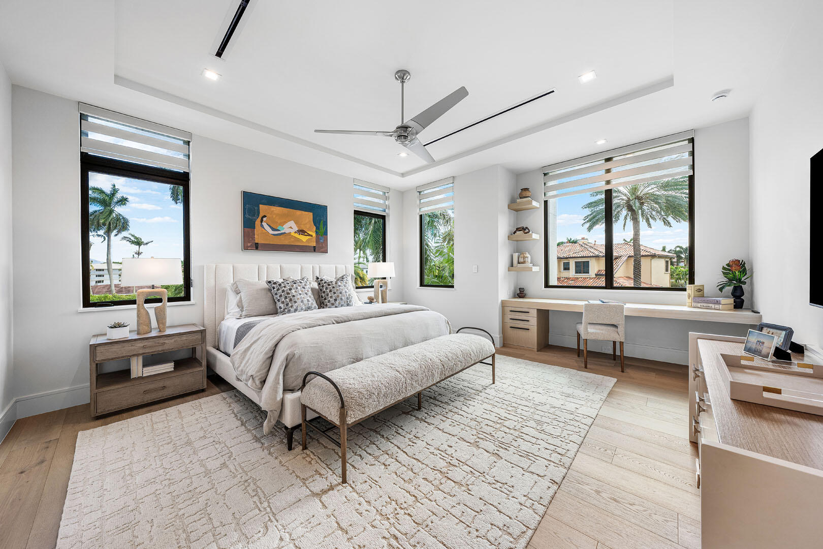 481 Thatch Palm Drive Boca Raton, FL 33432 - Photo 68 of 98 a bedroom with a bed and a large window