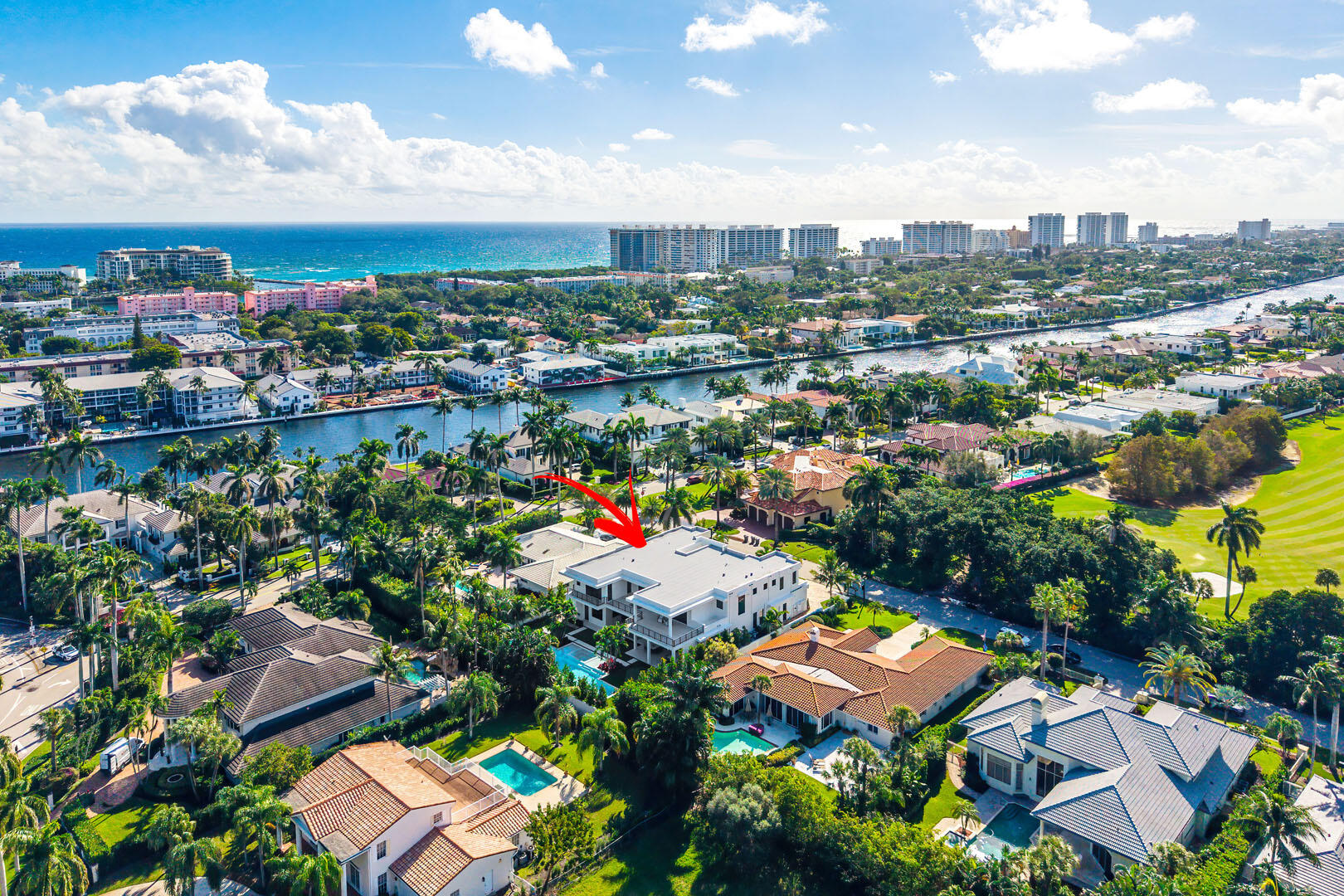 481 Thatch Palm Drive Boca Raton, FL 33432 - Photo 96 of 98 an aerial view of residential houses with outdoor space and swimming pool