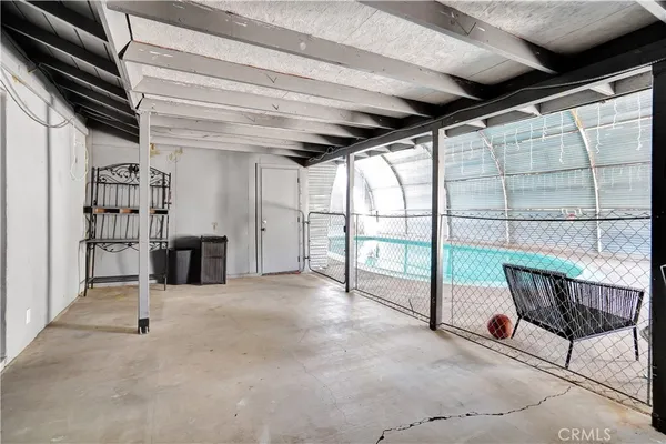 a view of a room with racks