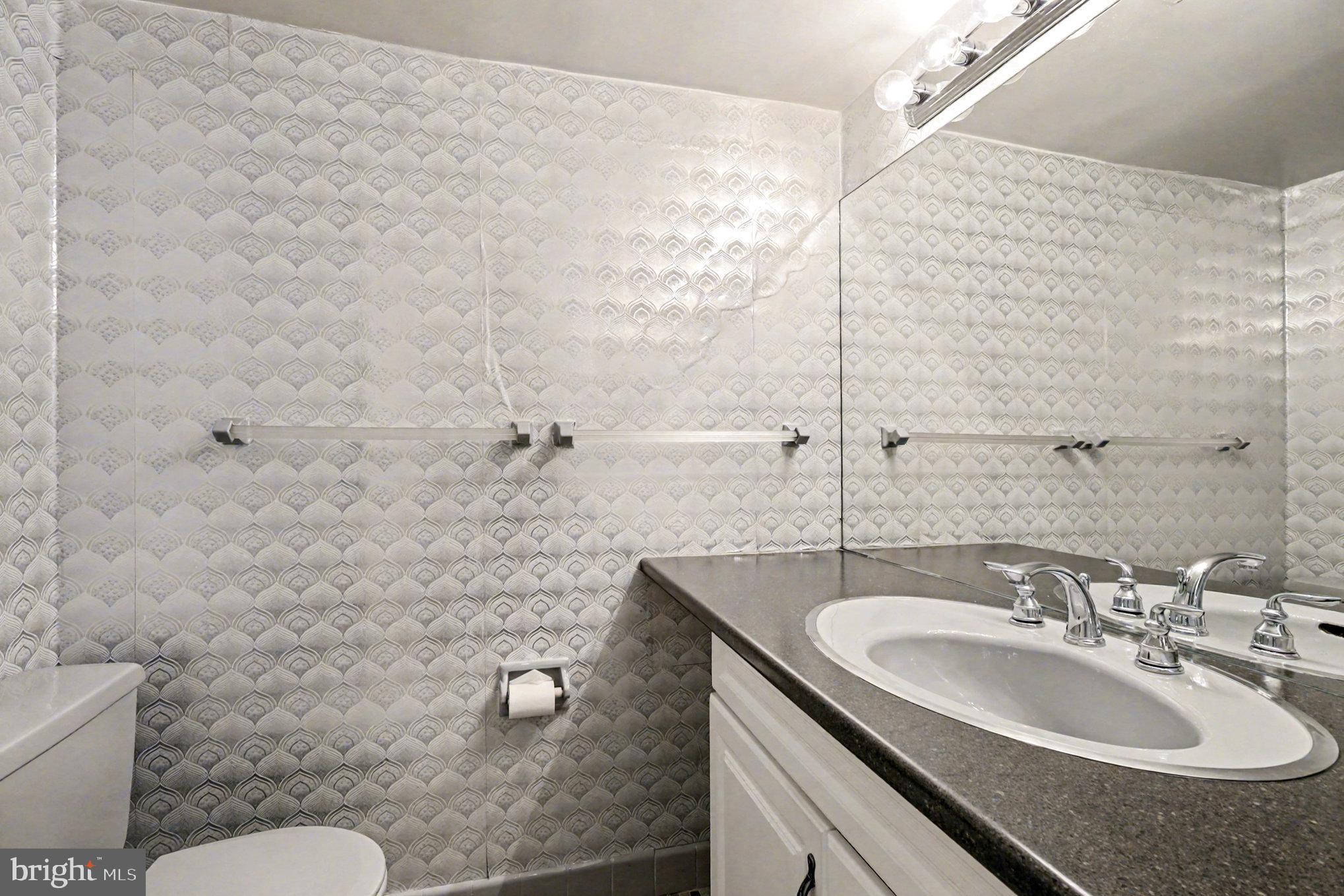 2100 Washington Avenue, Unit 6B Silver Spring, MD 20910 - Photo 22 of 33 a bathroom with a sink toilet and a mirror