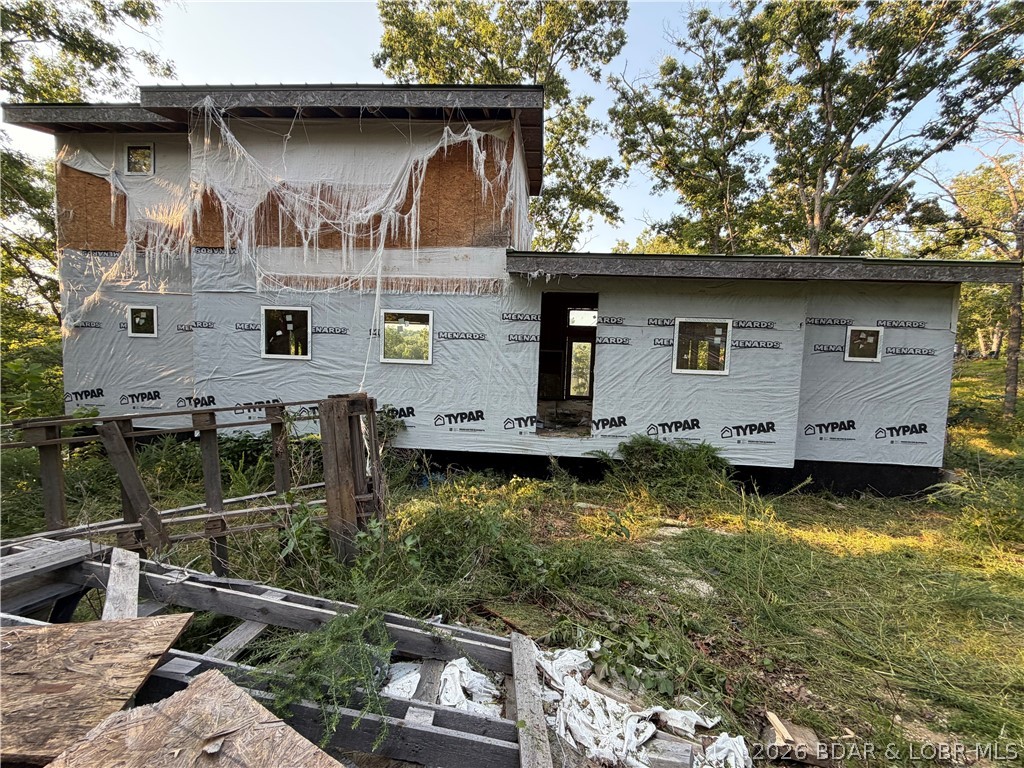 Road side of house