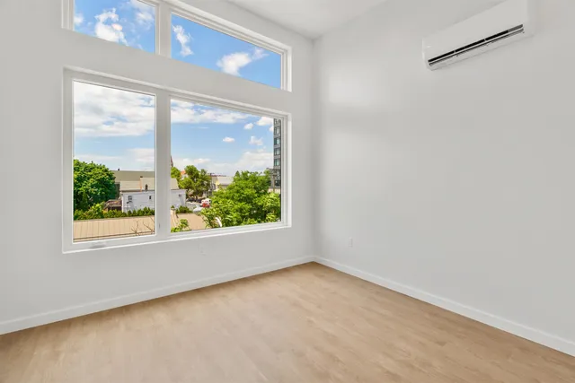 an empty room with a window