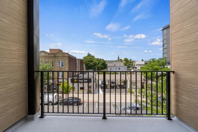 a view of city from balcony