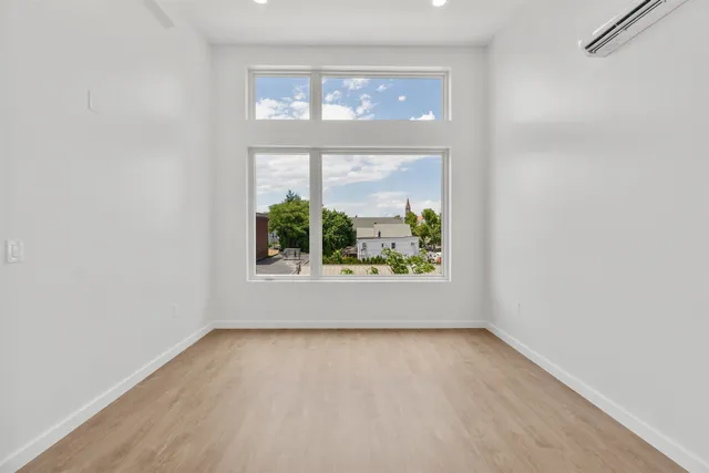 an empty room with a window