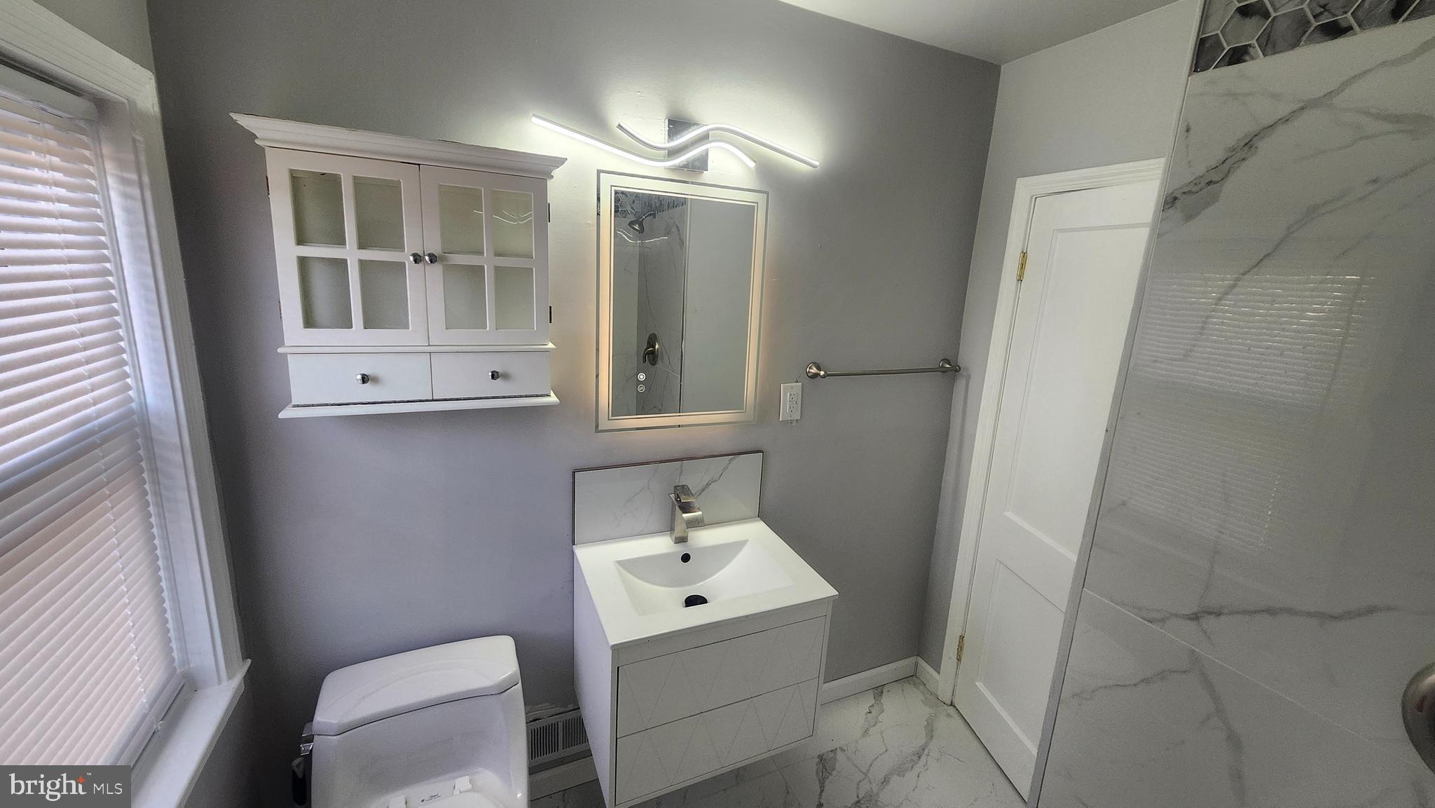 1001 Cameron Road Baltimore, MD 21212 - Photo 7 of 46 a bathroom with a sink toilet and mirror