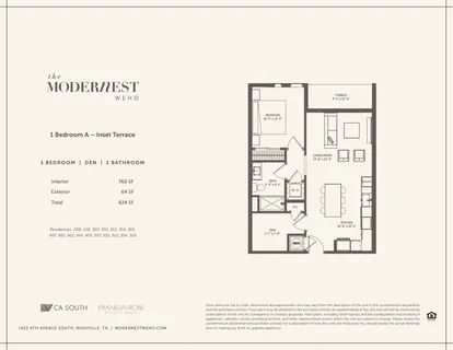 $599,900 | 1425 4th Avenue South, Unit 216, Nashville, TN 37210