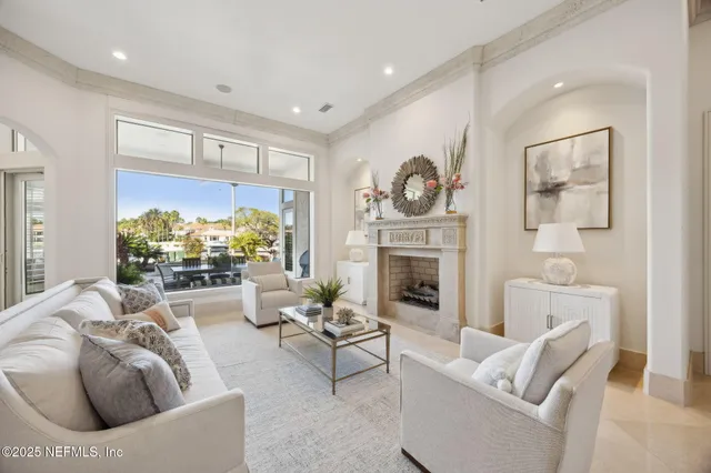 a view of swimming pool with outdoor seating and yard