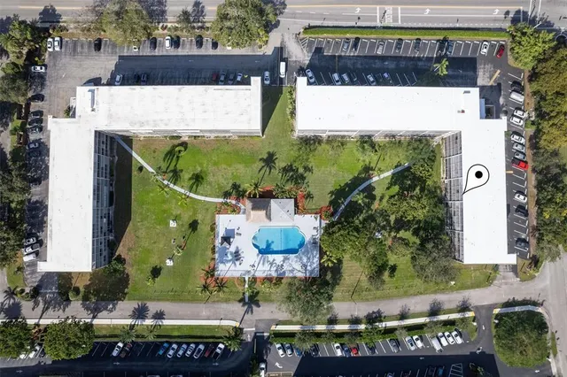 an aerial view of a city with lots of residential buildings