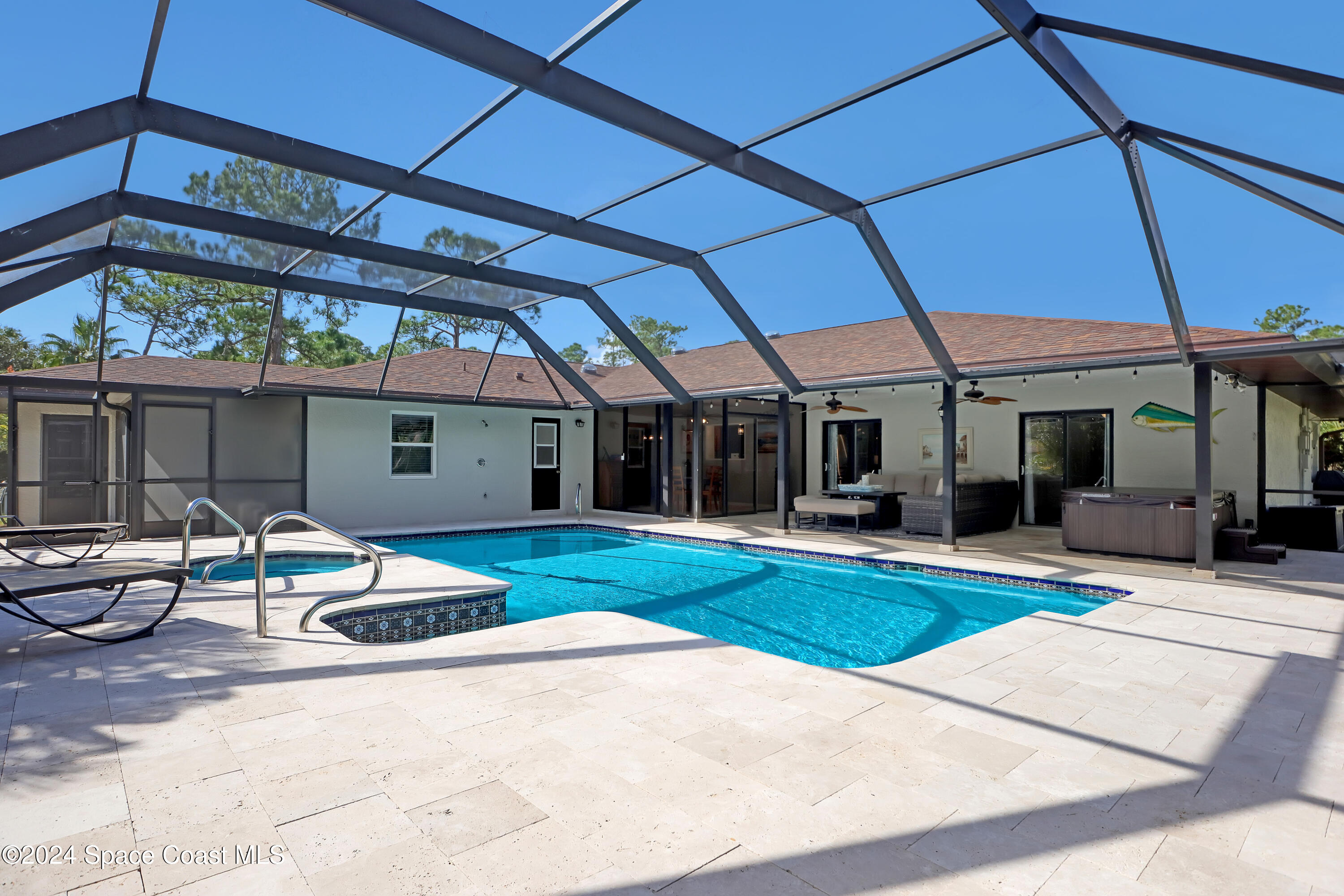 3865 Corey Road Malabar, FL 32950 - Photo 43 of 72 Main House Pool View