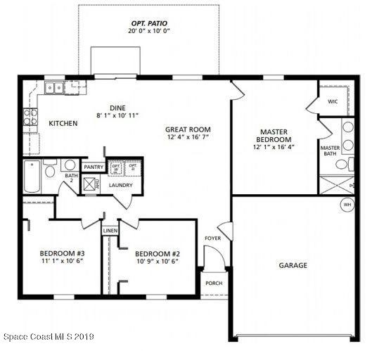 1481 Paragon Road Southeast Palm Bay, FL 32909 - Photo 2 of 9 Cedar Floorplan