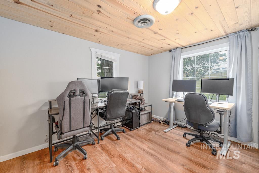 259 Highway 12 Pomeroy, WA 99347 - Photo 24 of 45 Room with wood-finish flooring and a natural wood plank ceiling