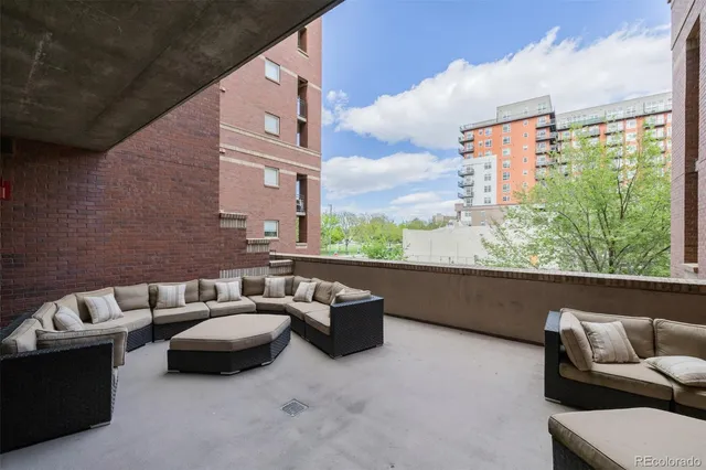 a front view of a building and a street