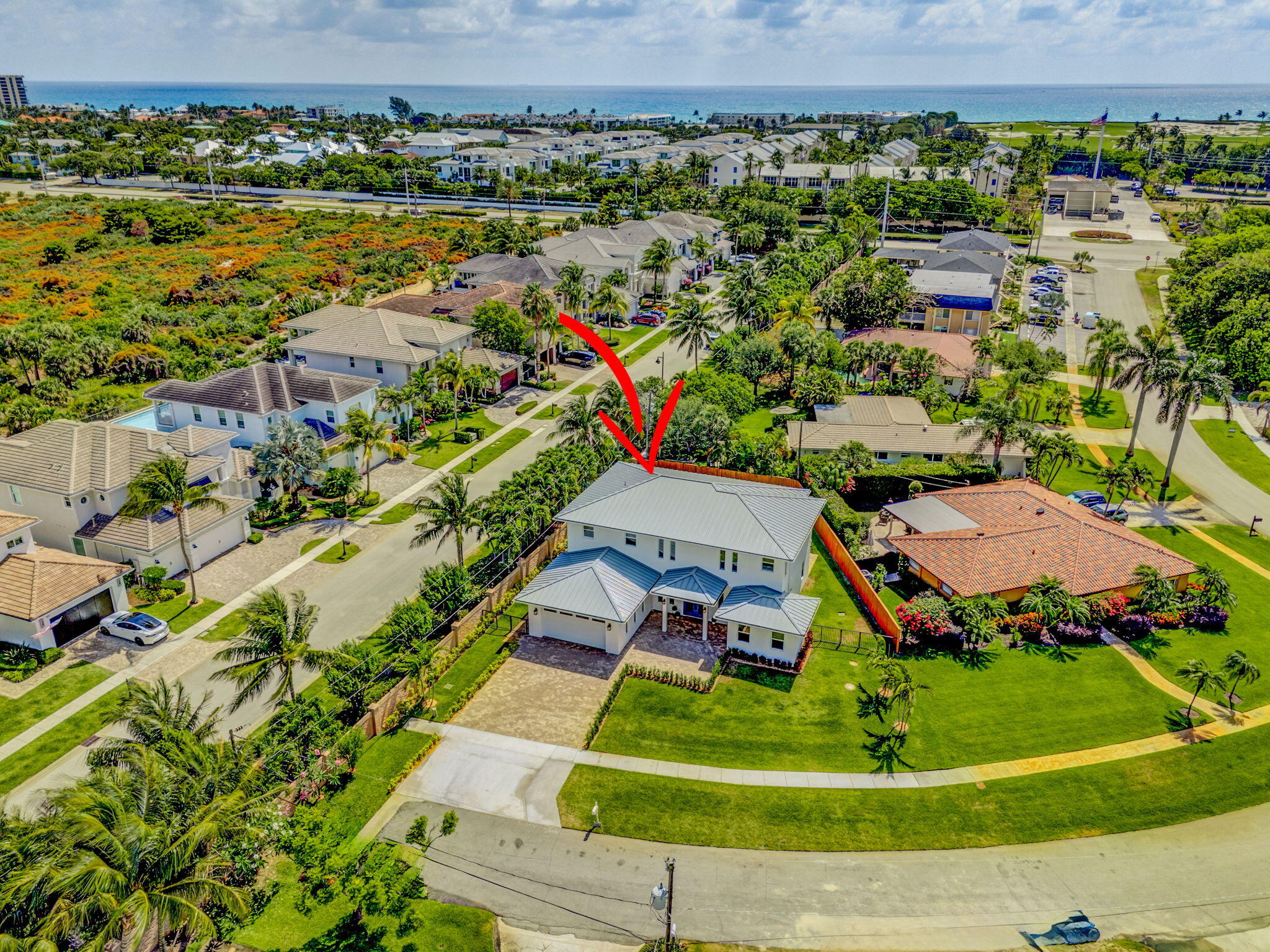 12952 Drayton Road North Palm Beach, FL 33408 - Photo 94 of 109 an aerial view of a house with a yard