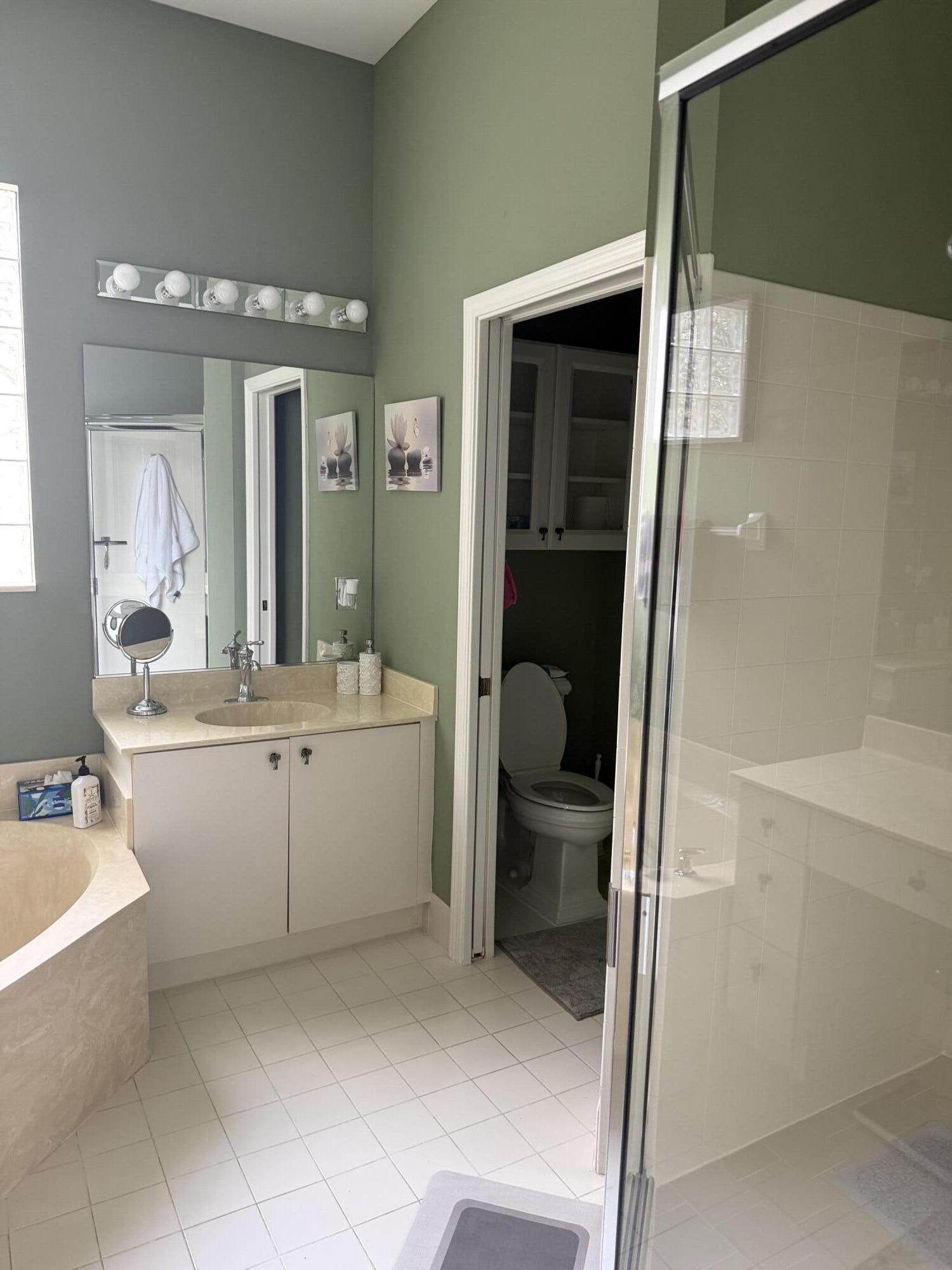 7936 Rockford Road Boynton Beach, FL 33472 - Photo 13 of 14 a bathroom with a sink a toilet and shower